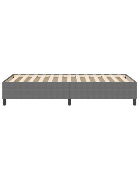 Letto Box Spring Grigio Chiaro Singolo in Tessuto Corduroy