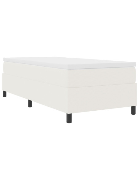 Letto Box Spring Crema Singolo Tessuto Corduroy