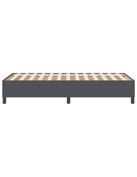 Letto Box Spring Grigio Scuro 90x200 cm Tessuto in Corduroy