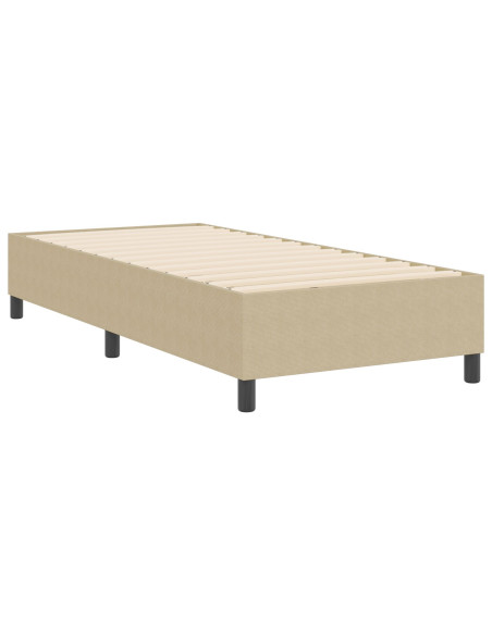 Letto a Molle Verde Chiaro Grigio 90x200 cm Tessuto Corduroy