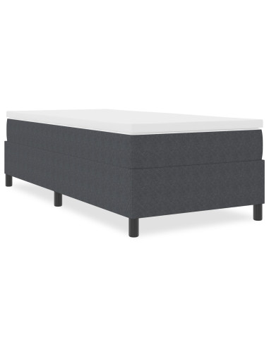 Struttura letto piattaforma Grigio scuro 100 x 200 cm Tessuto