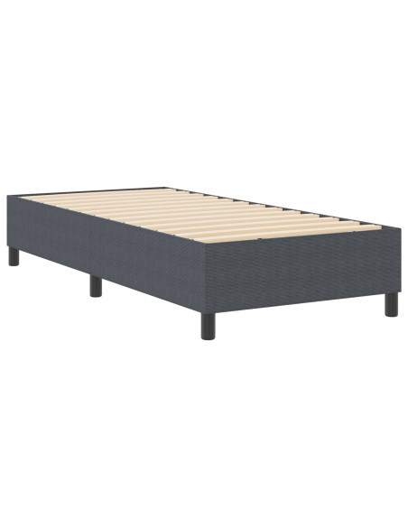 Struttura letto piattaforma Grigio scuro 100 x 200 cm Tessuto