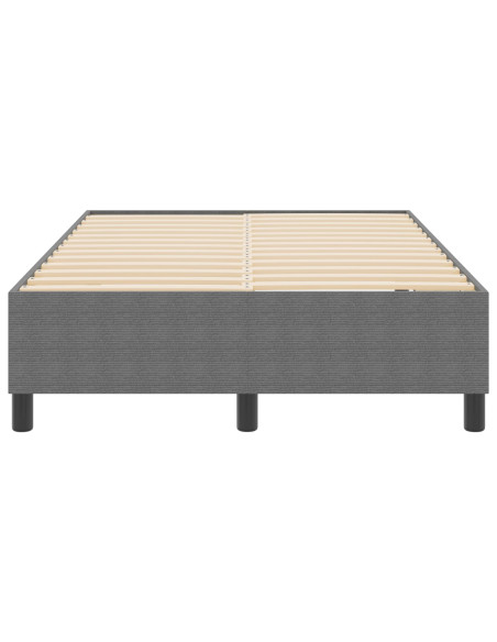 Letto Box Spring  Grigio Chiaro Matrimoniale Piccolo Tessuto Vellutato