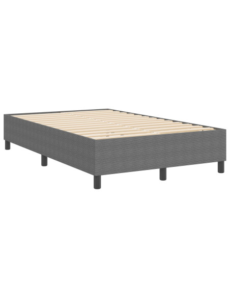 Letto Box Spring  Grigio Chiaro Matrimoniale Piccolo Tessuto Vellutato