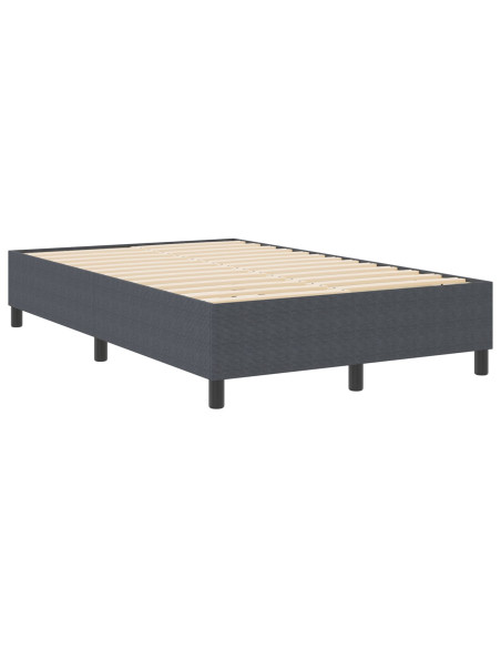 Letto a Molle Box Grigio Scuro Piccolo Doppio Tessuto Corduroy