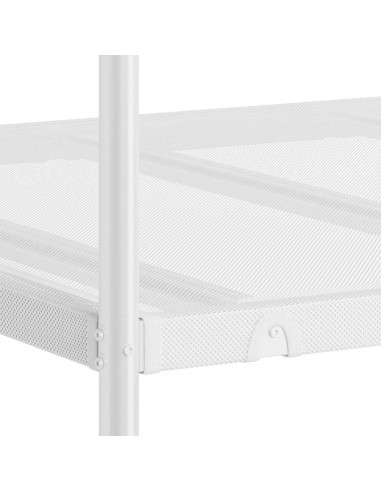 Letto a Castello senza Materasso Bianco 80x200 cm in Acciaio