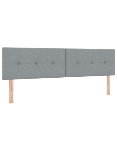 Testiera con testiera Grigio chiaro 180 cm Pelle Sintetica