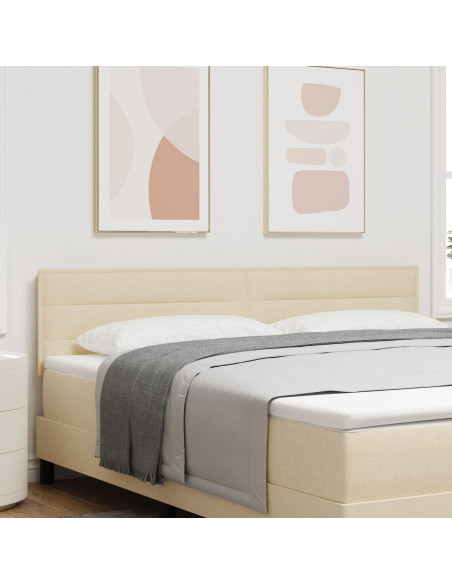 Testiera con testiera Crema 180 cm Pelle Sintetica