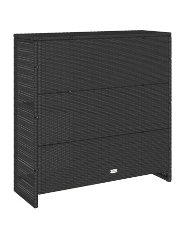 Armadio con lo scaffale con porta Nero 100 x 36 x 102 cm Rattan
