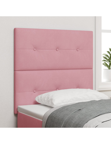 Testata LED  Rosa 90 cm Velluto