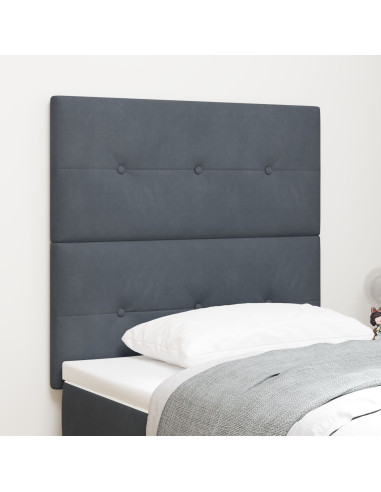 Testiera LED con luci a strisce a LED Grigio 100 cm Poliestere