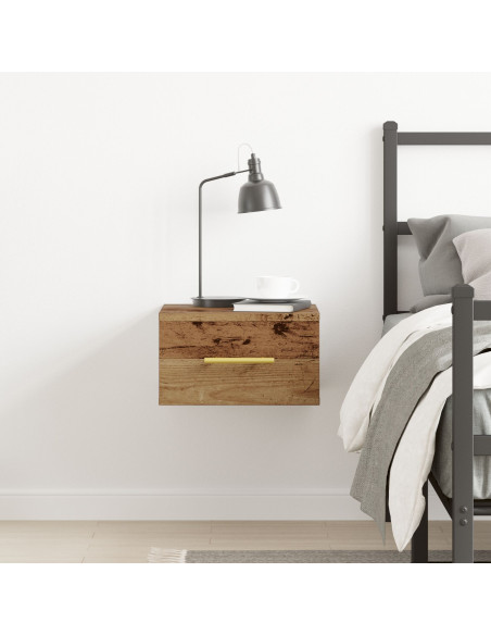 Cabinet da letto a muro in legno vecchio 35x35x20 cm