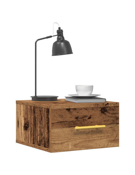 Cabinet da letto a muro in legno vecchio 35x35x20 cm