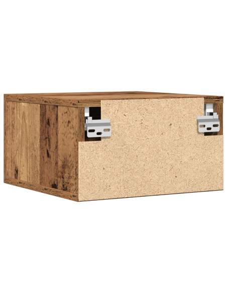 Cabinet da letto a muro in legno vecchio 35x35x20 cm
