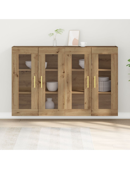 Armadio da Parete  Set di 2 Rovere Artisanale Legno Engenerizzato