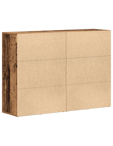 Credenza Set di 2 Legno invecchiato Legno massello Credenza