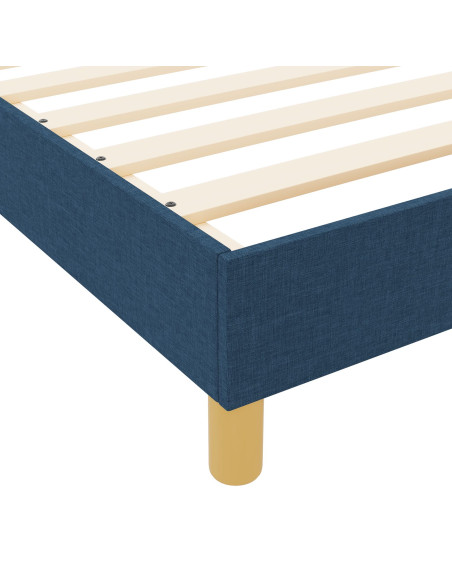 Struttura del letto con testiera Blu 160 x 200 cm Tessuto