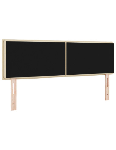 Testiera LED con luci a strisce a LED Crema 144 cm Poliestere