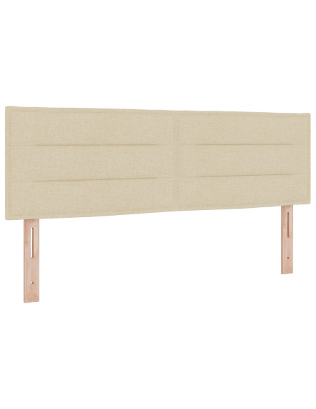 Testiera LED con luci a strisce a LED Crema 144 cm Poliestere