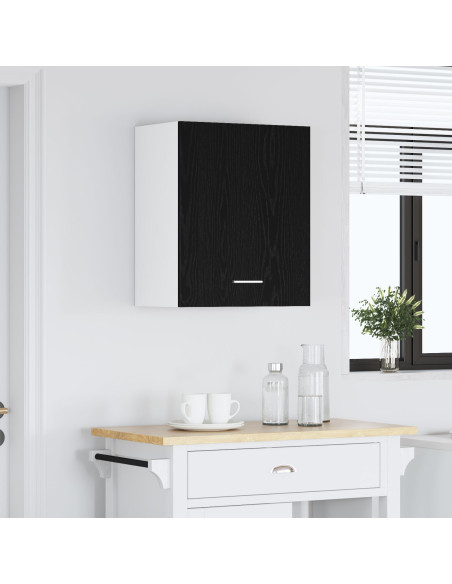 Armadio appeso in rovere nero 50x31x60 cm realizzato in legno ingegnerizzato