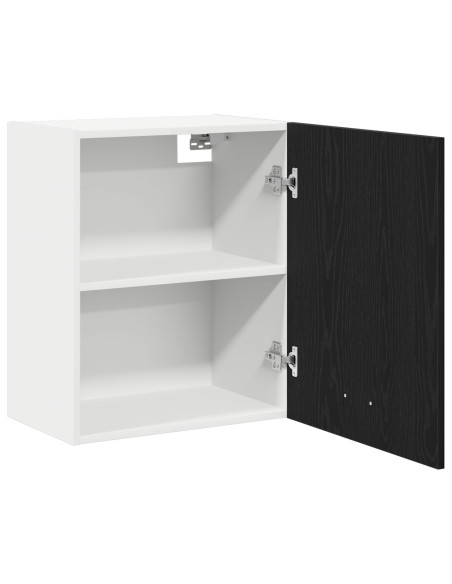 Armadio appeso in rovere nero 50x31x60 cm realizzato in legno ingegnerizzato