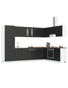 Mobile da cucina con porta Kalmar Nero 80 x 46 x 81,5 cm