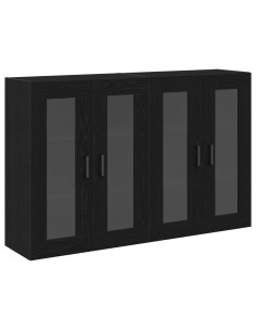 Armadi da Parete 2 pcs Rovere Nero 69,5 x 34 x 90 cm