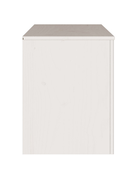 Mobile TV  ""DRAMMEN"" Bianco 99x43x55 cm Legno solido Pino