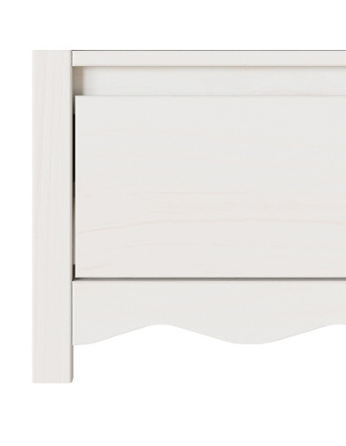 Mobile TV Drammen Bianco 99 x 43 x 55 cm Legno massello di pino