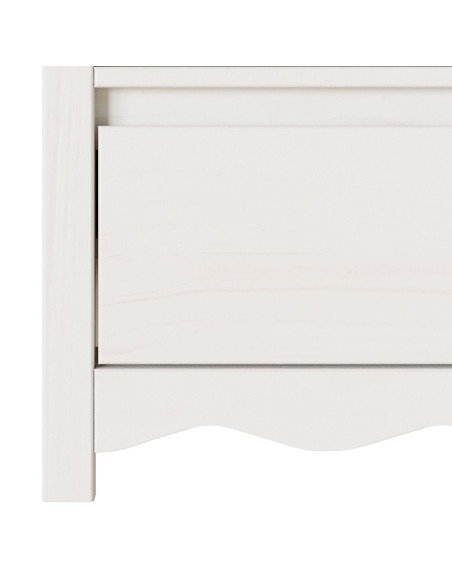 Mobile TV  ""DRAMMEN"" Bianco 99x43x55 cm Legno solido Pino