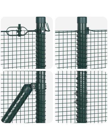 Palo della recinzione Verde 50 x 1,4 m (rete 12 x 12 mm)