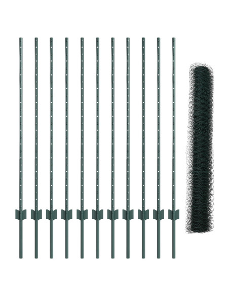 Set di Recinzioni da Giardino  Set di 2 Verde Metallo Grande