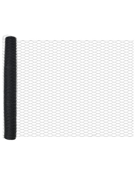 Set di Recinzioni da Giardino in Metallo Set di 2 Grigio, Nero