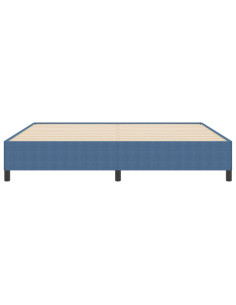 Letto a molle Blu 200 x 200 cm Velluto 2