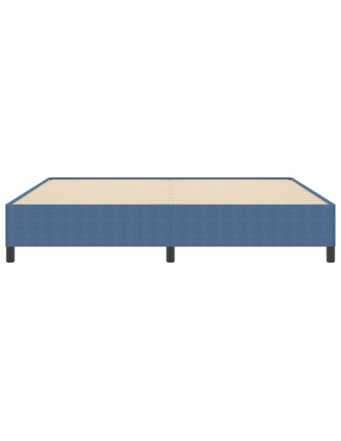 Letto a molle Blu 200 x 200 cm Velluto