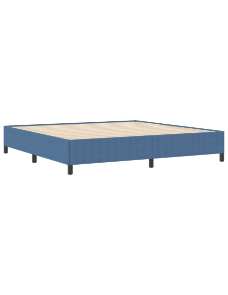 Letto a molle Blu 200 x 200 cm Velluto