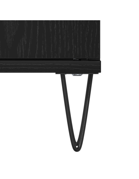 Cabinet da bagno  Nero Rovere 58x33x60 cm Legno ingegnerizzato