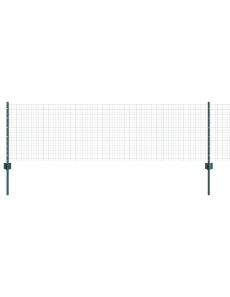 Recinzione in Filo Saldato  con 5 Post U Verde 0.6x10 m in Acciaio