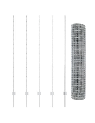 Recinzione con Posto Argento 1,6 x 10 m Acciaio