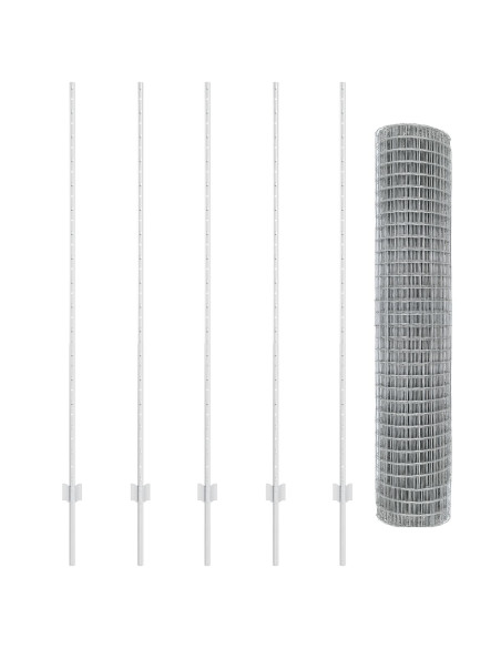 Set di Recinzione Euro  Set di 2 Acciaio zincato 10 x 1.6 metri