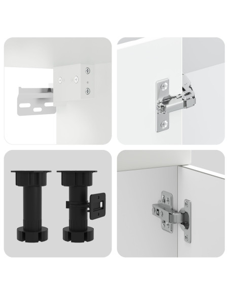 Mobile da cucina con porta Kalmar Bianco 80 x 46 x 81,5 cm