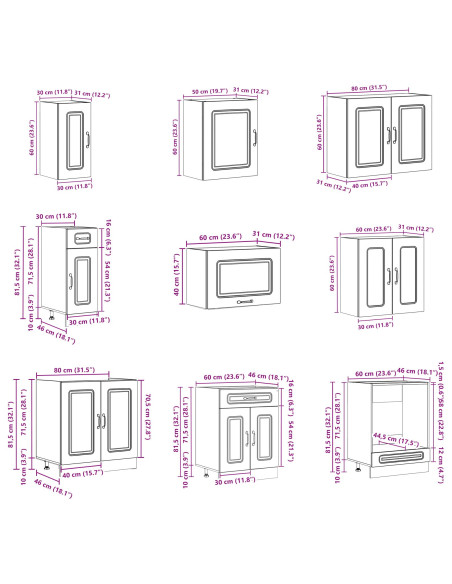 Mobile da cucina con porta Kalmar Bianco 80 x 46 x 81,5 cm