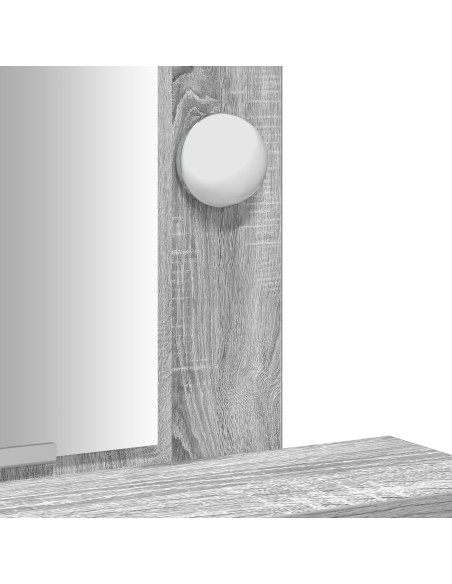 Toeletta  con luci LED Grigio Sonoma 50x41x140 cm