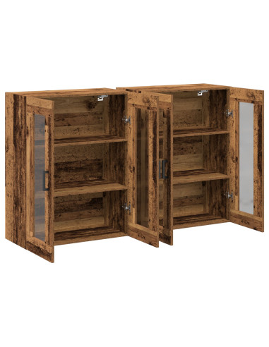 Armadi da Parete 2 pcs Legno vecchio 69,5 x 34 x 90 cm