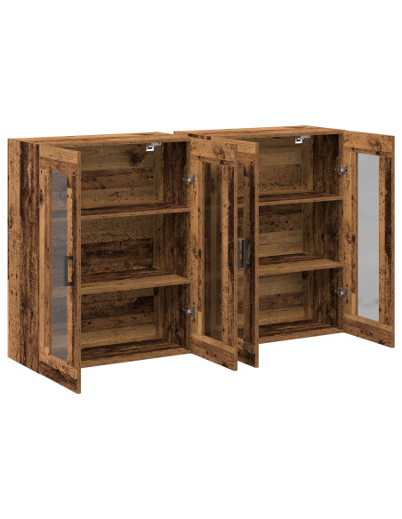 Armadi da Parete 2 pcs Legno vecchio 69,5 x 34 x 90 cm