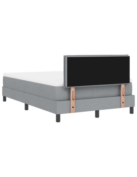 Struttura Letto  con Materasso Grigio Chiaro Tessuto 120 x 200 cm