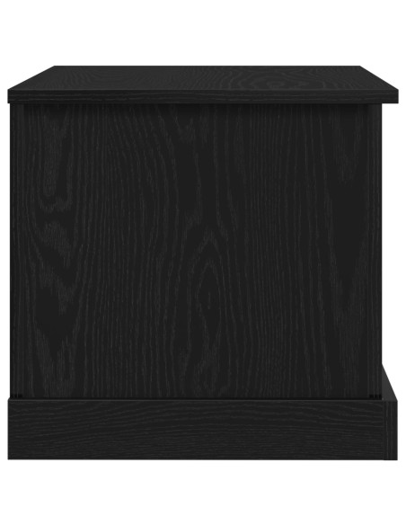 Box di Stoccaggio  Nero Rovere 70x40x38 cm Legno Ingegnerizzato