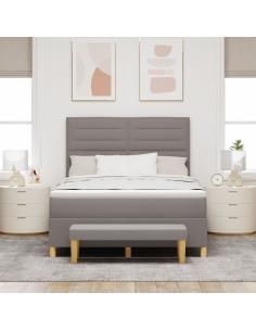 Letto a molle con materasso Talpa 160 x 200 cm Tessuto