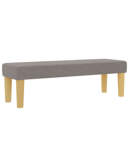 Letto Box Spring con Materasso e Panchina Tortora 160x200 cm Tessuto