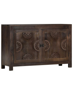 Credenza con Design Intagliato 110x35x70 cm in Legno di Mango